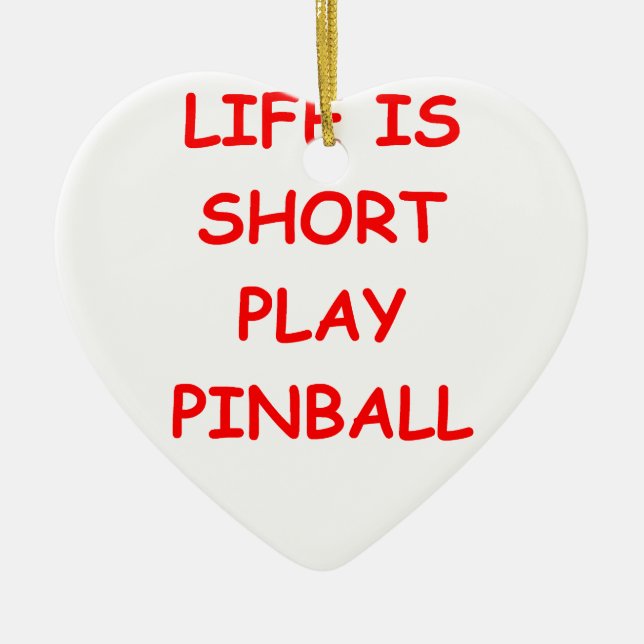 Ornamento De Cerâmica pinball (Frente)
