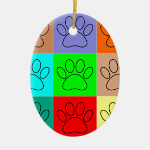 Ornamento De Cerâmica Pinças Bonitas Em Quadrados