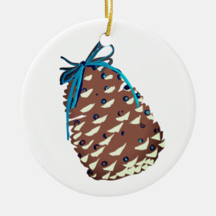 Ornamento De Cerâmica Pine Cones Holiday Decor