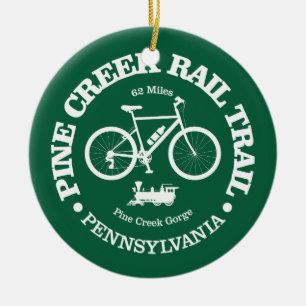 Ornamento De Cerâmica Pine Creek Rail Trail (ciclismo)