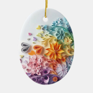 Ornamento De Cerâmica Pingente das flores