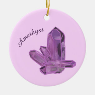 Ornamento De Cerâmica Pingente de Cristal de Ametista – Proteção & Calma
