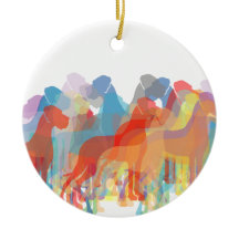 Pingentes de Natal de dálmata colorido