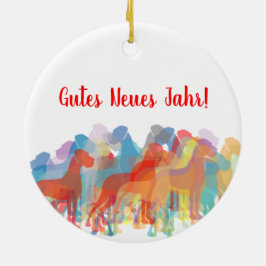 Ornamento De Cerâmica Pingentes de Natal de dálmata colorido
