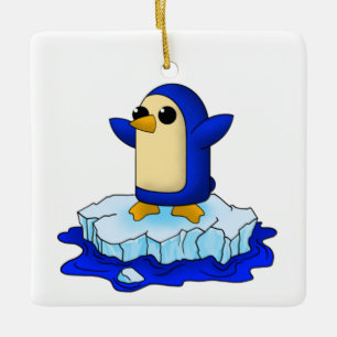 Ornamento De Cerâmica Pinguim bebê bonito