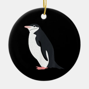 Ornamento De Cerâmica Pinguim-de-barbicha Fofo Amor por Animal Antártico