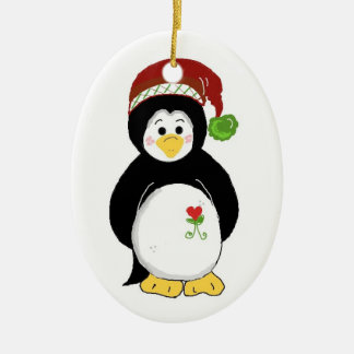 Ornamento De Cerâmica Pinguim de Natal