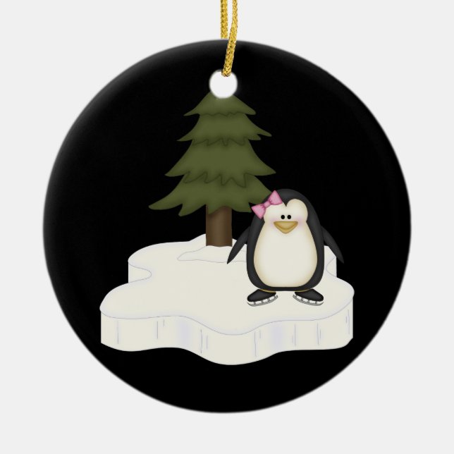Ornamento De Cerâmica Pinguim Gelado (Frente)