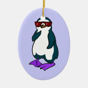 Ornamento De Cerâmica Pinguim legal