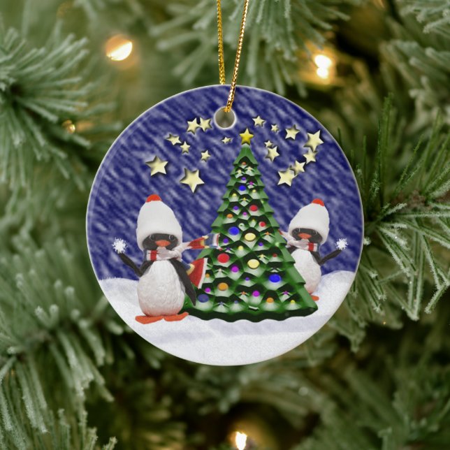 Ornamento De Cerâmica Pinguim Paraíso Natal (Árvore)