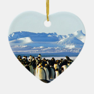 Ornamento De Cerâmica Pinguins imperadores