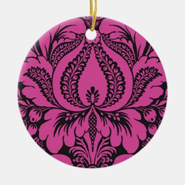 Ornamento De Cerâmica Pink Fantasy Floral Ornament (Frente)