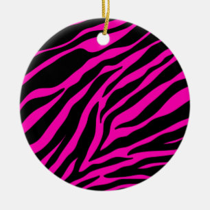 Ornamento De Cerâmica pink zebra