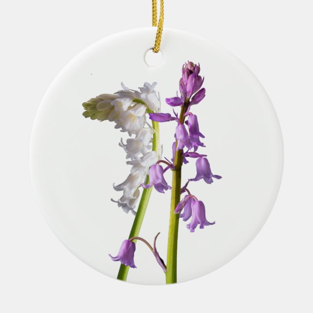 Ornamento De Cerâmica Pinos, Whitebells. (Frente)