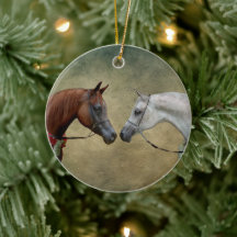 Pintagem de dois cavalos.