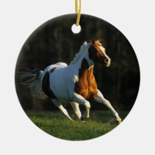 Ornamento De Cerâmica Pinte o cavalo que funciona rapidamente