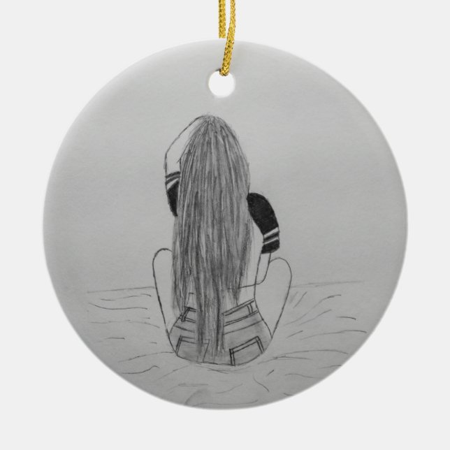 Ornamento De Cerâmica Pintinho básico (Frente)