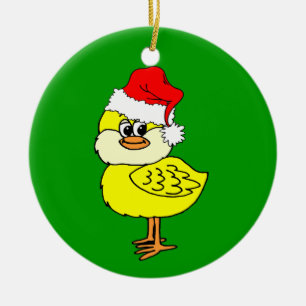 Ornamento De Cerâmica Pintinho do Natal