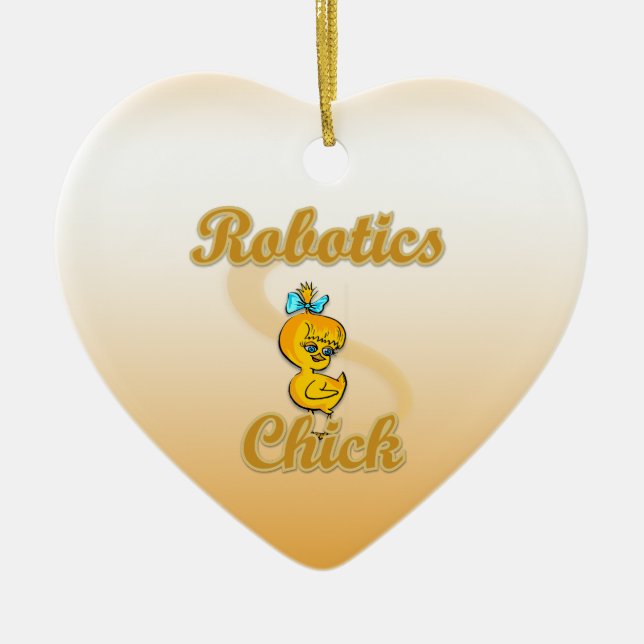 Ornamento De Cerâmica Pintinho Robotics (Frente)