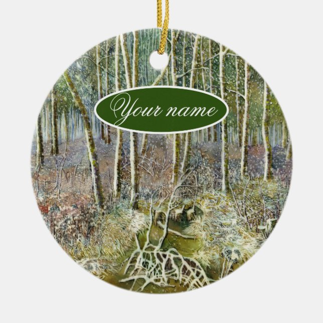 Ornamento De Cerâmica Pintor de aquarela (Frente)