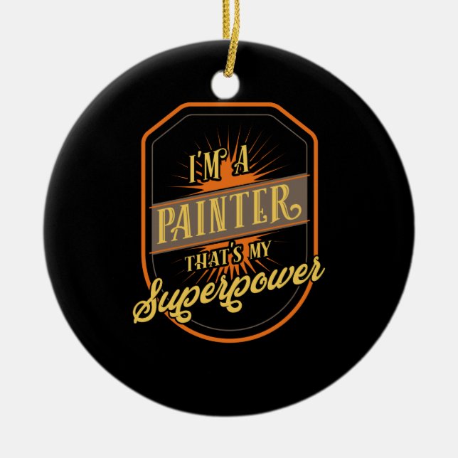 Ornamento De Cerâmica Pintura (Frente)