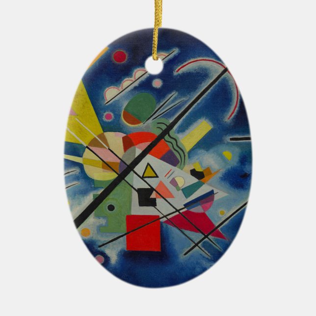 Ornamento De Cerâmica Pintura azul de Kandinsky (Frente)