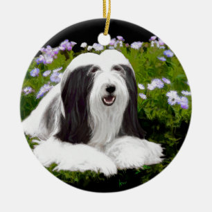 Ornamento De Cerâmica Pintura Collie com Manteiga - Arte Cachorra Origin