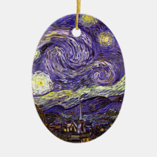 Ornamento De Cerâmica Pintura da noite estrelado pelo artista Vincent