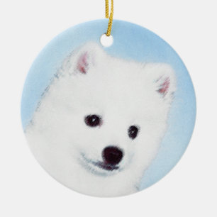 Ornamento De Cerâmica Pintura de Cão no Esquimó Americano - Arte de C