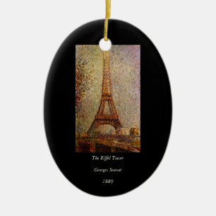 Ornamento De Cerâmica Pintura de Georges Seurat: A torre Eiffel (1889)