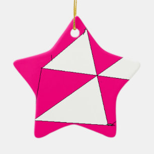 Ornamento De Cerâmica Pintura digital branca rosa, arte infantil