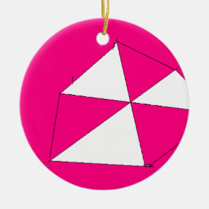 Ornamento De Cerâmica Pintura digital branca rosa, arte infantil