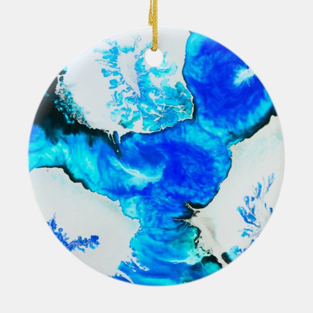 Ornamento De Cerâmica Pintura impressionante da tinta do álcool (Traseira)