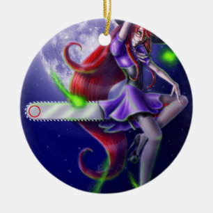 Ornamento De Cerâmica PinUp de Testemunha de Falha
