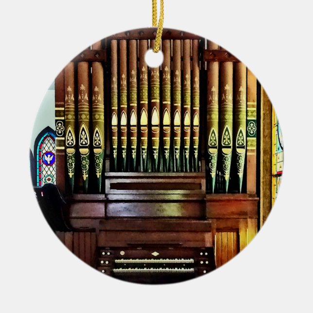 Ornamento De Cerâmica Pipe Organ Na Igreja (Frente)