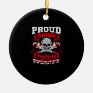 Ornamento De Cerâmica Pipefitter Steamfitter Plumber - Trabalho Qualific