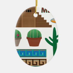 Ornamento De Cerâmica pirâmide mexicana