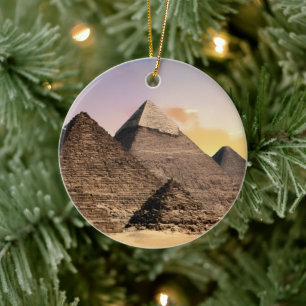 Ornamento De Cerâmica Pirâmides de Gizé Viagem Egito Foto
