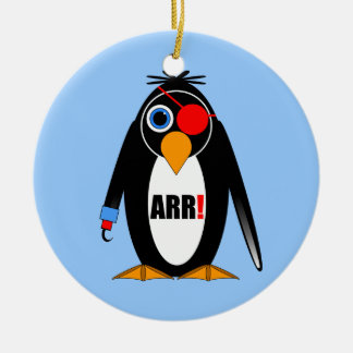 Ornamento De Cerâmica pirata do pinguim