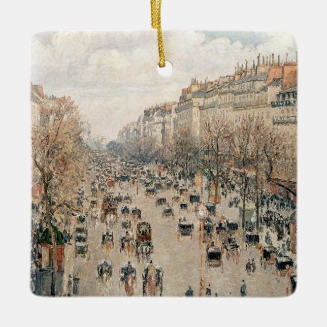 Ornamento De Cerâmica Pissarro - Boulevard Montmartre, Tarde Sun (Frente)