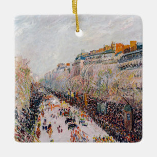 Ornamento De Cerâmica Pissarro - Montmartre, Terça-feira de Carnaval no