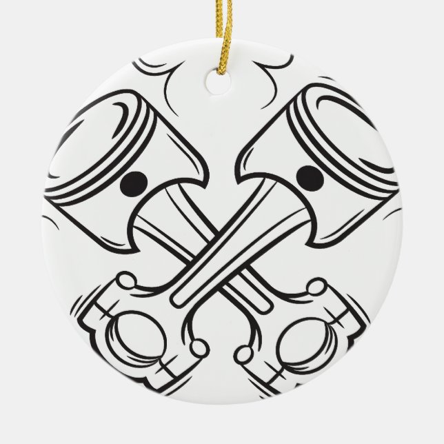 Ornamento De Cerâmica Pistões (Frente)