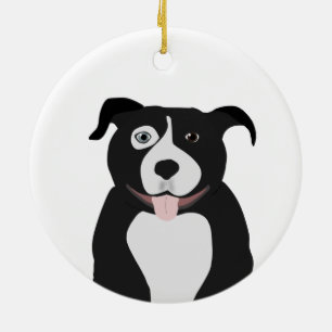 Ornamento De Cerâmica Pit Bull Ornament