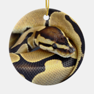 Ornamento De Cerâmica Pitão amarelo e preto 3 da bola