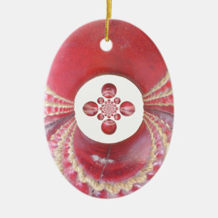 Ornamento De Cerâmica Pitch Kaleidoscope: Críquete esmaga o coração do j