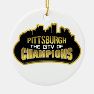 Ornamento De Cerâmica Pittsburgh A Cidade Dos Campeões