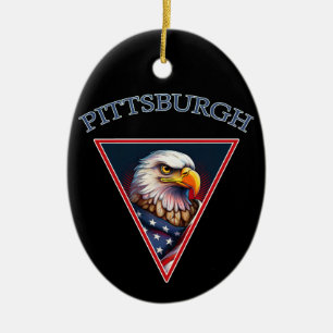 Ornamento De Cerâmica Pittsburgh American Bald Eagle
