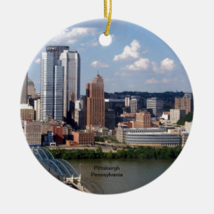 Ornamento De Cerâmica Pittsburgh, Pennsylvania Skyline