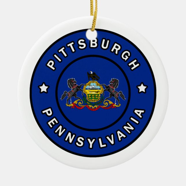 Ornamento De Cerâmica Pittsburgh Pensilvânia (Frente)