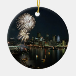 Ornamento De Cerâmica Pittsburgh- Rara - Foto- Ornament- Night & Day Vie